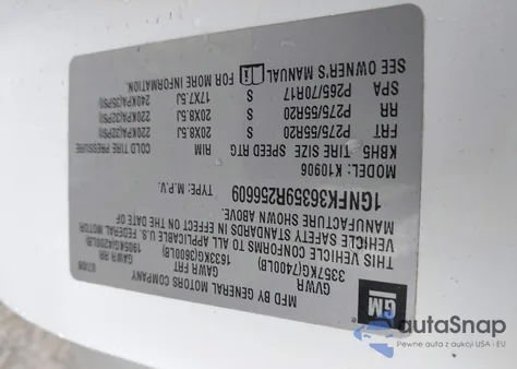 2009 Chevrolet Suburban 1500 Ltz z USA, uszkodzony, nr VIN 1GNFK36359R256609